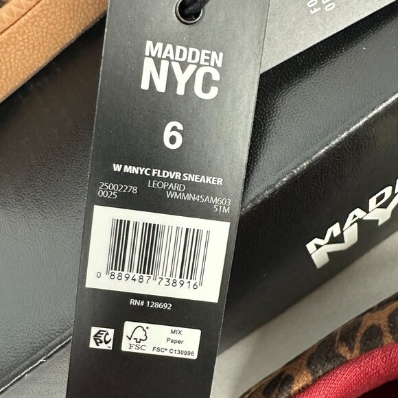 Madden NYC Women Leopard Print Sneakers Size 6 Lace Up Comfort Foam Insole - Picture 6 of 13
